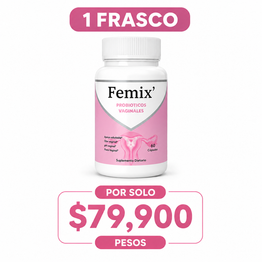 1 FEMIX' PROBIOTICOS VAGINALES x 60 CAPSULAS